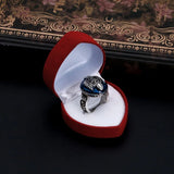 Velvet Heart Jewelry Display Box for Engagement Rings