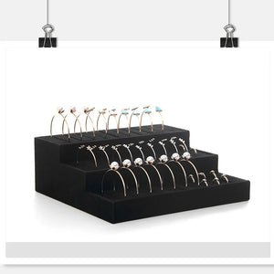 3-Tier Velvet Bracelet Chain Watch T-bar Rack Jewelry Display Stand
