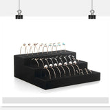 3-Tier Velvet Bracelet Chain Watch T-bar Rack Jewelry Display Stand