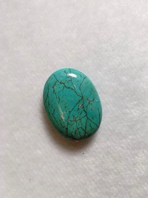 Chinese 100% Natural Turquoise Oval Pendant