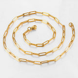 Stainless Steel Flat Cable Link Chain Necklace 4mm Hip Hop Men Women