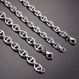6mm 8mm Stainless Steel Chain Necklace Hip Hop Punk Jewelry