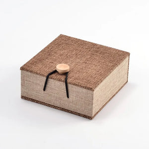 Wooden Jewelry Box Velvet Ring Boxes Earrings Necklace Pendant Display