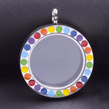 Y2K Sweet Love Round Photo Memory Floating Locket Pendant