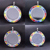 Y2K Sweet Love Round Photo Memory Floating Locket Pendant