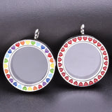 Y2K Sweet Love Round Photo Memory Floating Locket Pendant