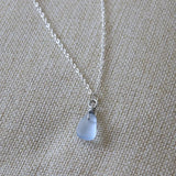 Sea Glass Necklace with Silver Pendant Beach Boho Jewelry