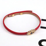 Sheep Leather Bracelet with CZ Charms, Micro Pave DIY Bangles