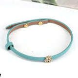 Sheep Leather Bracelet with CZ Charms, Micro Pave DIY Bangles