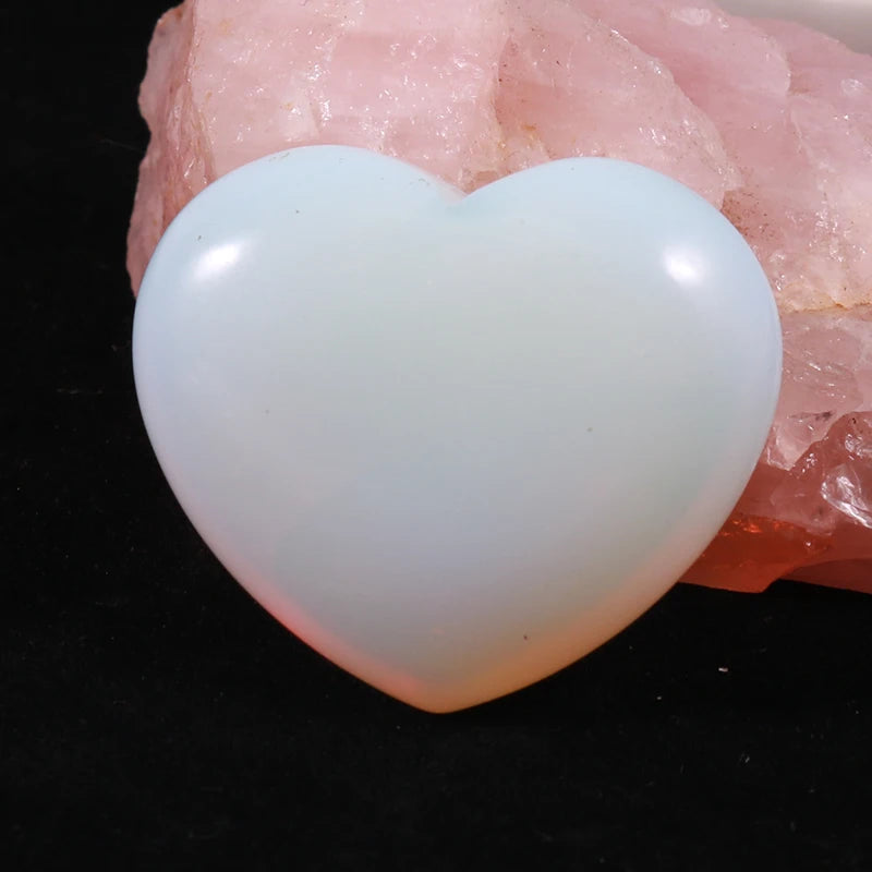 45mm Heart Opal Stone Beads Wedding Accessories Gift Charms