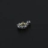 6x8MM Flower Oval Prong Bezel 925 Silver Pendant Blank Settings