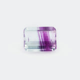 6x8MM Green Purple Fluorite Rectangular Emerald Cut Loose Gemstone