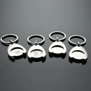 7.5cm Keychain Shopping Cart Pluggable Key Chain For Car Key Ring Holders