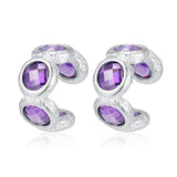 925 Sterling Silver Zircon Ear Clip, No Piercing, Wedding Jewelry