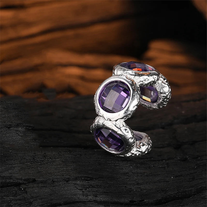 925 Sterling Silver Zircon Ear Clip, No Piercing, Wedding Jewelry