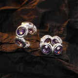 925 Sterling Silver Zircon Ear Clip, No Piercing, Wedding Jewelry