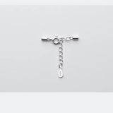 925 Sterling Silver Leather Cord End Clasps with Lobster Chain for DIY Jewelry