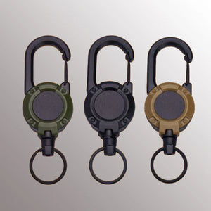 Anti-theft Metal Buckle Elastic Keychain Retractable Key Ring Yoyo