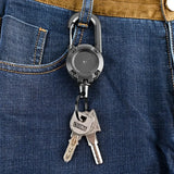Metal Anti-theft Keychain Retractable Key Ring Outdoor Tool