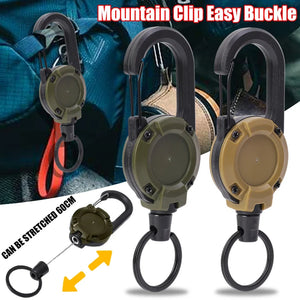 Metal Anti-theft Keychain Retractable Key Ring Outdoor Tool