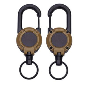 Anti-theft Metal Buckle Elastic Keychain Retractable Key Ring Yoyo