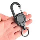 Metal Anti-theft Keychain Retractable Key Ring Outdoor Tool