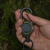 Anti-theft Metal Buckle Elastic Keychain Retractable Key Ring Yoyo