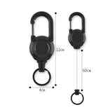 Metal Anti-theft Keychain Retractable Key Ring Outdoor Tool