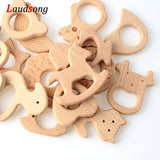 1Pcs Baby Wooden Animal Teething Beads for DIY Jewelry Making