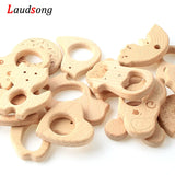 1Pcs Baby Wooden Animal Teething Beads for DIY Jewelry Making