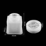 1Pcs Crystal Epoxy Resin Mold Bottle Storage Cube Round Column Box DIY