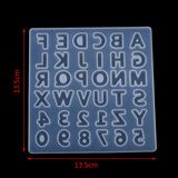 Crystal Epoxy Resin Mold Large Alphabet Letter Number Silicone Mould DIY