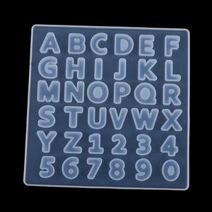 Crystal Epoxy Resin Mold Large Alphabet Letter Number Silicone Mould DIY