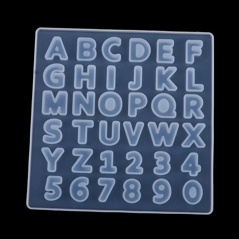 Crystal Epoxy Resin Mold Large Alphabet Letter Number Silicone Mould DIY