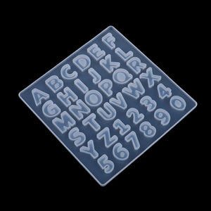 Crystal Epoxy Resin Mold Large Alphabet Letter Number Silicone Mould DIY