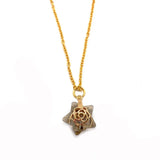 Crystal Star Shape Faceted Necklace Chain Cubic Zirconia Crystal