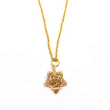 Crystal Star Shape Faceted Necklace Chain Cubic Zirconia Crystal