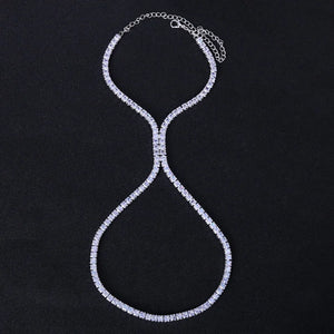 CZ High Heel Anklet for Women Leg Chain Beach Foot Sandals
