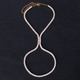 CZ High Heel Anklet for Women Leg Chain Beach Foot Sandals