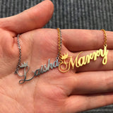Queen Necklace For Women Personalized Birthday Crown Name Pendant Jewelry
