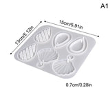 Epoxy Resin Mold for Earrings & Pendants - Water Drops, Shells, Fish