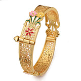 1Pcs Dubai Bangles 18K Bracelet Heavy Women's Jewelry