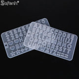 1Pcs Alphabet Epoxy Resin Molds Mixed Style Silicone Casting Molds