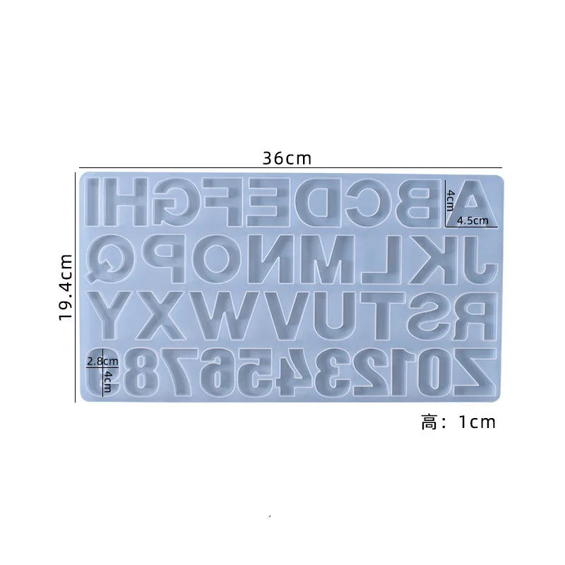 1Pcs English Alphabet Resin Molds For Jewelry Making