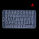 1Pcs Alphabet Epoxy Resin Molds Mixed Style Silicone Casting Molds