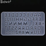 1Pcs Alphabet Epoxy Resin Molds Mixed Style Silicone Casting Molds
