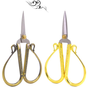 1Pcs Stainless Steel Scissors European Retro Classic Craft Sewing Handicraft Sci