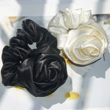 1Pcs Satin Hair Scrunchies Solid Stretch Elastic Ponytail Tie