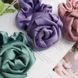 1Pcs Satin Hair Scrunchies Solid Stretch Elastic Ponytail Tie