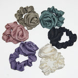 1Pcs Satin Hair Scrunchies Solid Stretch Elastic Ponytail Tie